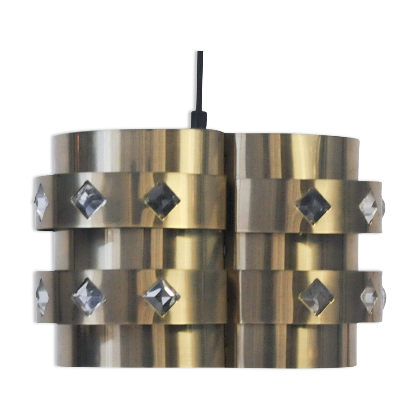 Vintage gold pendant lamp Werner Schou