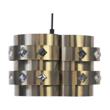 Vintage gold pendant lamp Werner Schou
