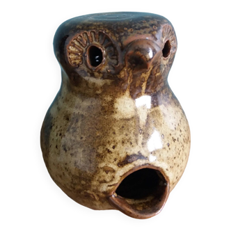 Owl zoomorphic smoking ashtray in the style of Pouchain and Baudat