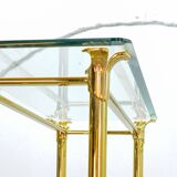 Ramiro Tarazona 24 Carat Goldplated Display Cabinet w. Glass Shelves 1980s