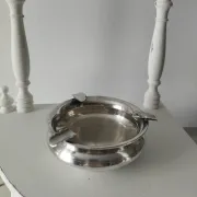 Small antique silver-plated metal ashtray English E.P.N.S.