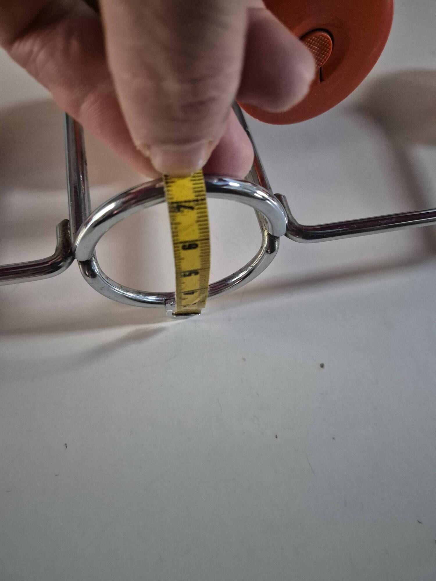 vintage metal coat rack with orange ball 1970s