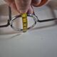 vintage metal coat rack with orange ball 1970s