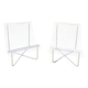 Paire fauteuils filaires 1980