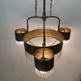 1900 art nouveau chandelier, czechoslovakia