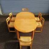 Table et 6 chaises en orme massif