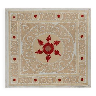 Hand knotted rug, vintage Turkish rug 125x138 cm
