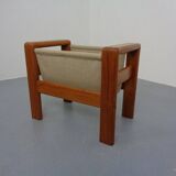 Danish Solid Teak Magazine Rack, 1960s