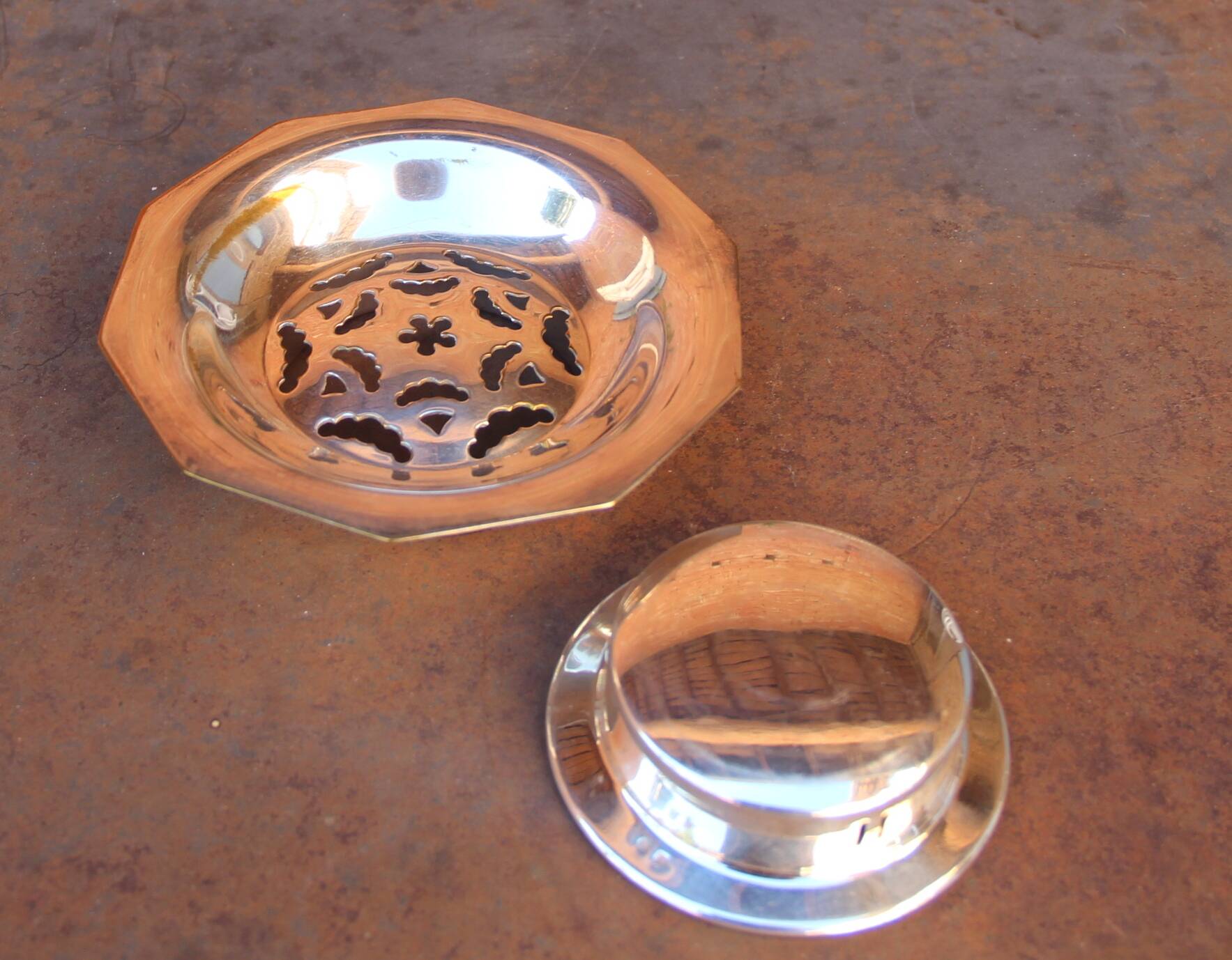 Silver-plated metal butter dish Coquillor