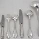 Christofle Vendôme Shell, 62-piece cutlery set, silver-plated knives.
