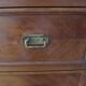 Louis Philippe style chest of drawers with 4 drawers in solid walnut and marble, 1900-1950.