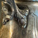 Antique silver-plated metal milk jug – Rococo style, chased decoration, early