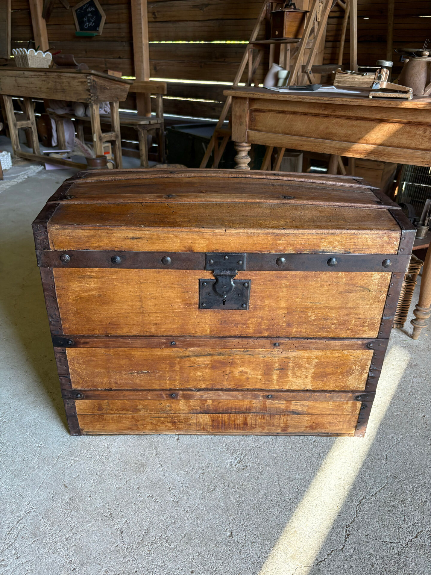Antique wooden barrel