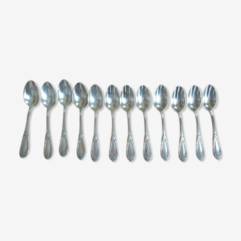 Box of 12 small silver spoons