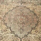 Brown & Cream Handmade Persian Rug, 196x260Cm