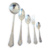 Silver metal cutlery set