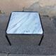 Table basse vintage marbre blanc