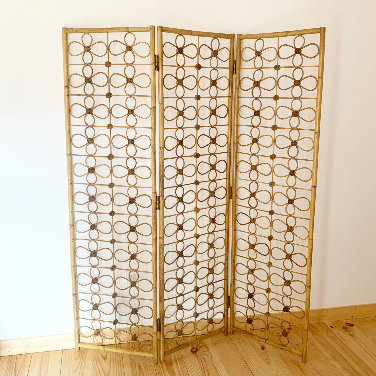 Rattan screen from the 1950s