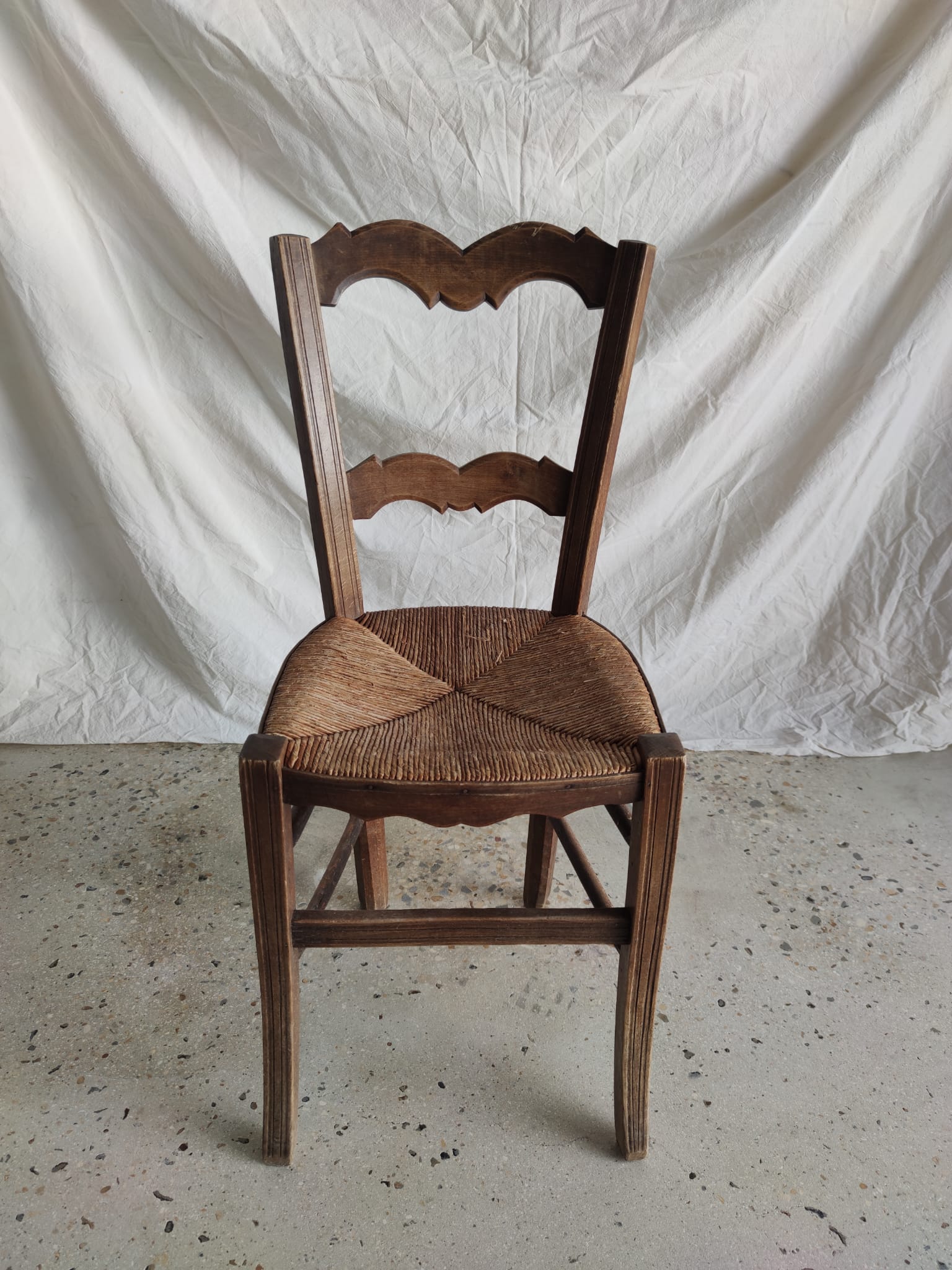 Mulched wooden chair