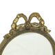 Vintage italian dressing mirror with bow baroque style gold tiltable 34cm