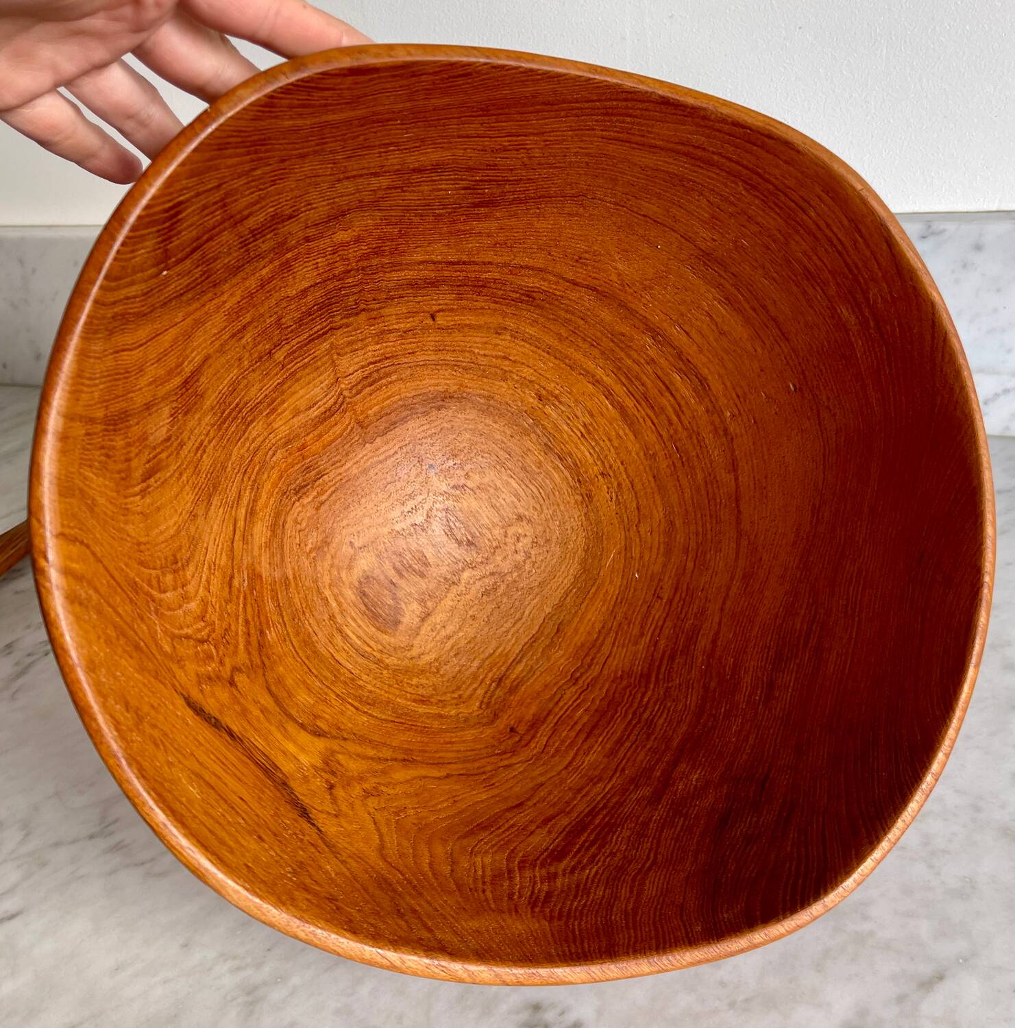 Vintage teak salad bowl