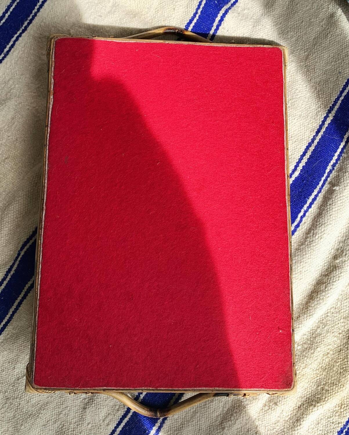 Vintage bamboo and rattan tray