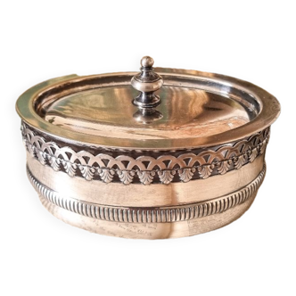 Silver-plated metal sugar bowl, Henri X style
