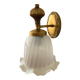 Gold wall sconce with ecru globe