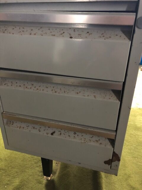 Vintage ATAL metal office with return