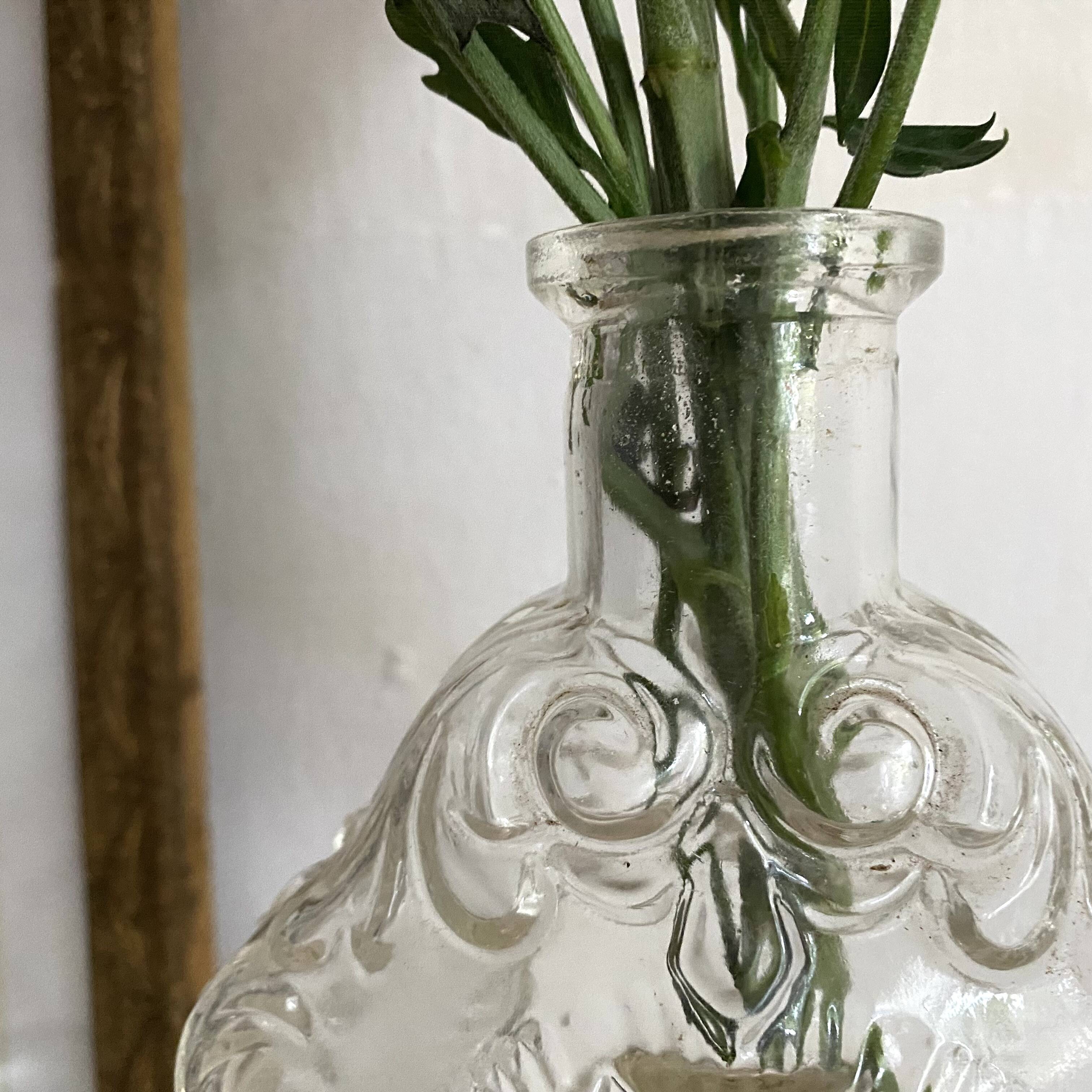 Antique molded glass carafe