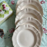 Off-white dinner plates from Sarreguemines