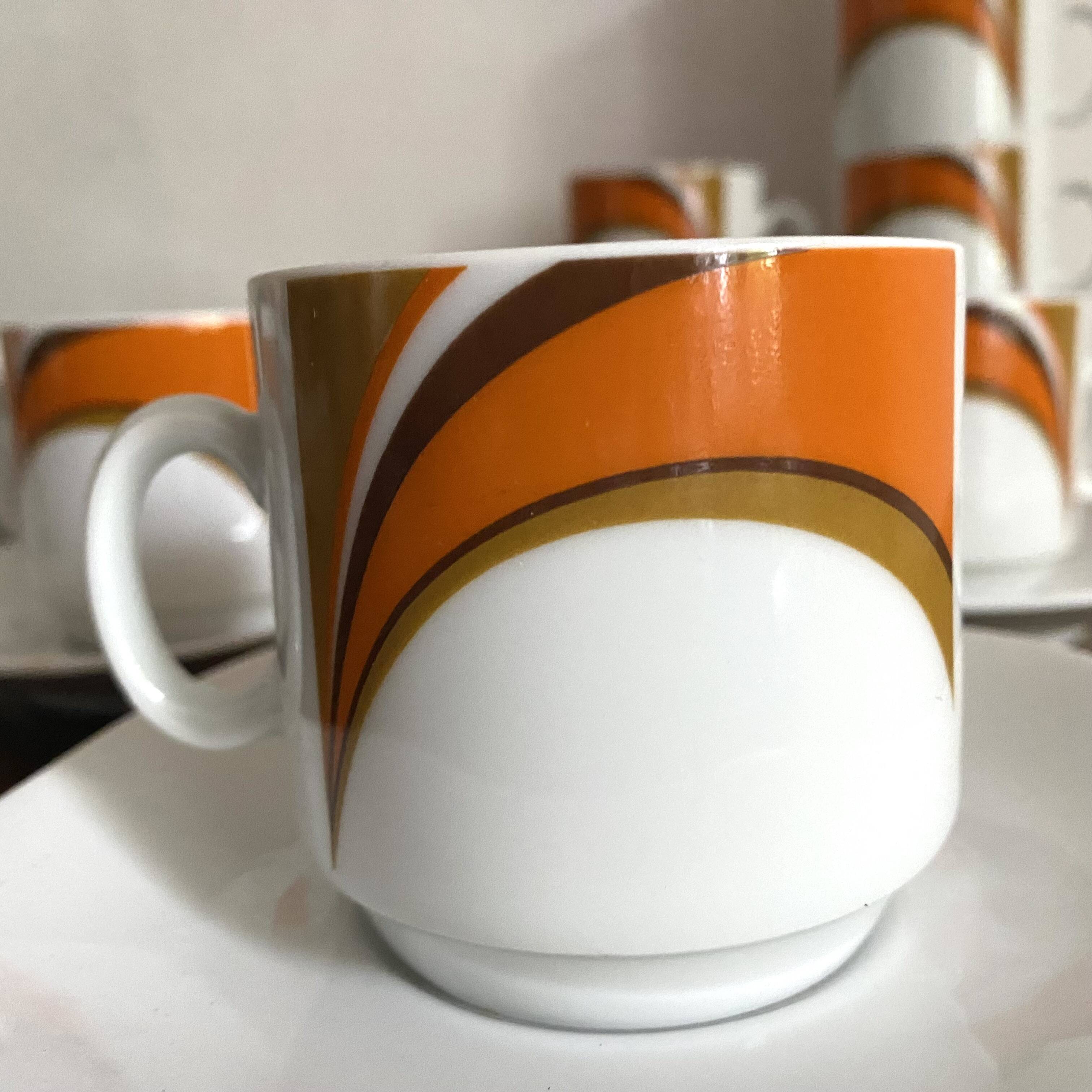 Vintage Schirnding Bavaria Coffee Mugs, 70s