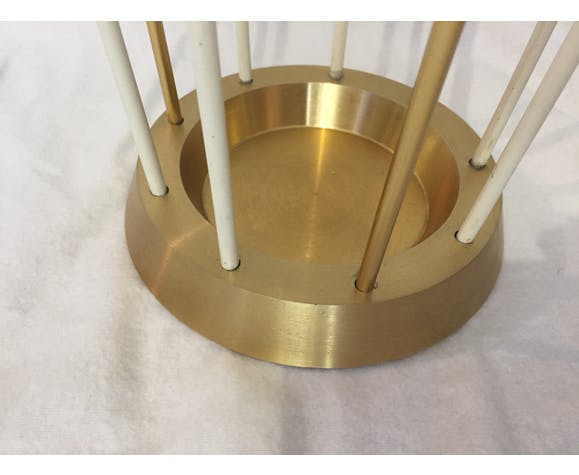 Vintage gold metal umbrella holder from the 1950s