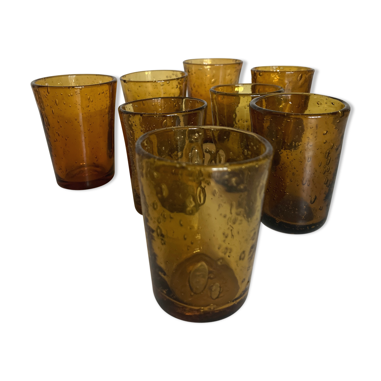 Set de 8 verres gobelets de Biot 1970