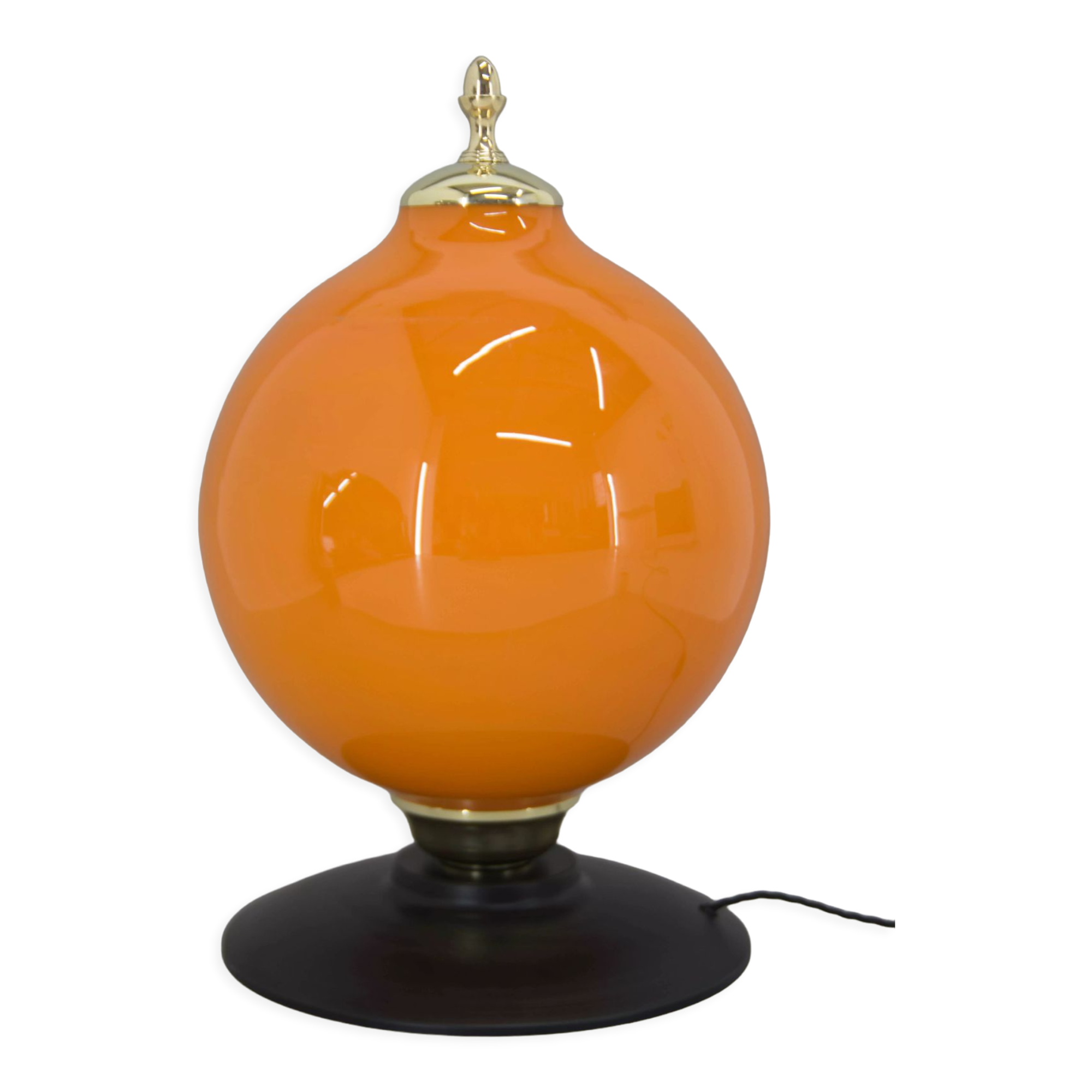 Postmodern orange glass table/floor lamp, 2000s