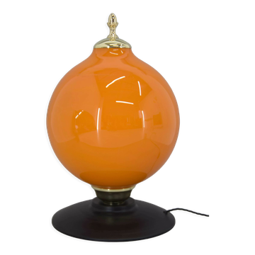 Postmodern orange glass table/floor lamp, 2000s