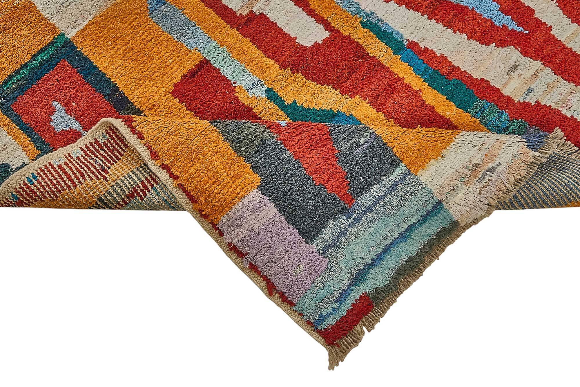 Handwoven Turkish Recycled Boho Rug 195 cm x 297 cm