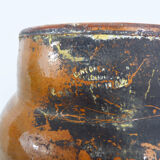 Old toupine, glazed terracotta pottery, haute Pyrenees