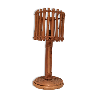 Rattan table lamp 1950