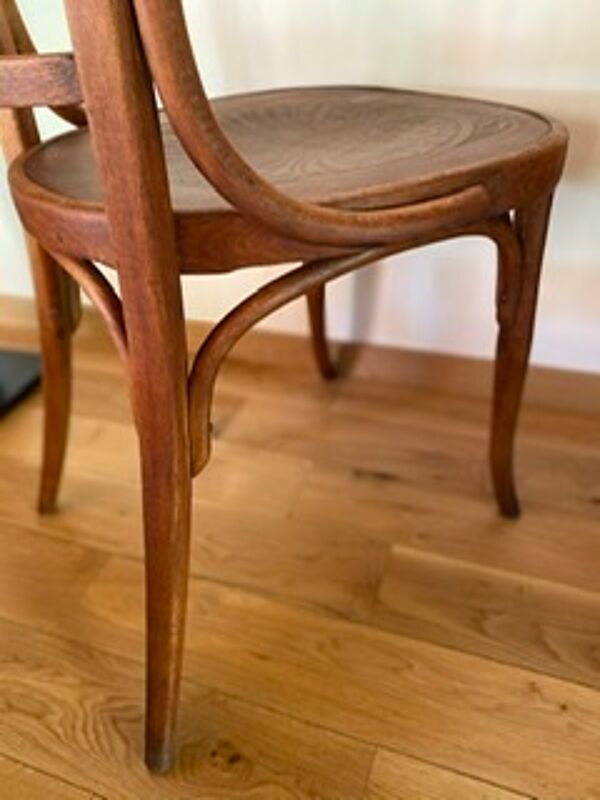 Fauteuil de bureau J&J Kohn circa 1900 estampillé et étiquette