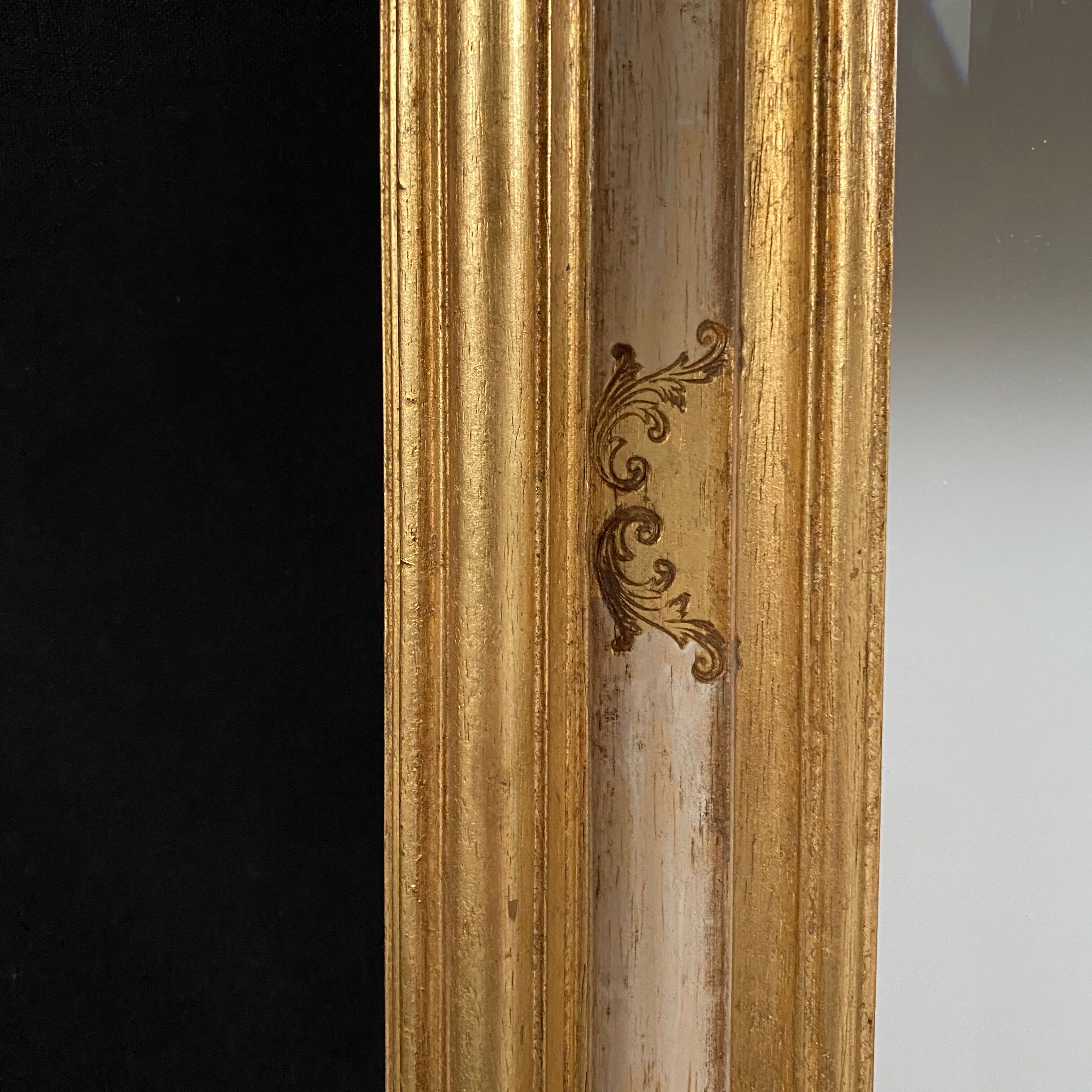 Bevelled mirror gilded wood 76x57cm