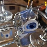 Set of 5 Italian stemmed glasses, Cerve design - lucky eye motif