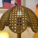 Vintage table lamp rattan and wicker 1970