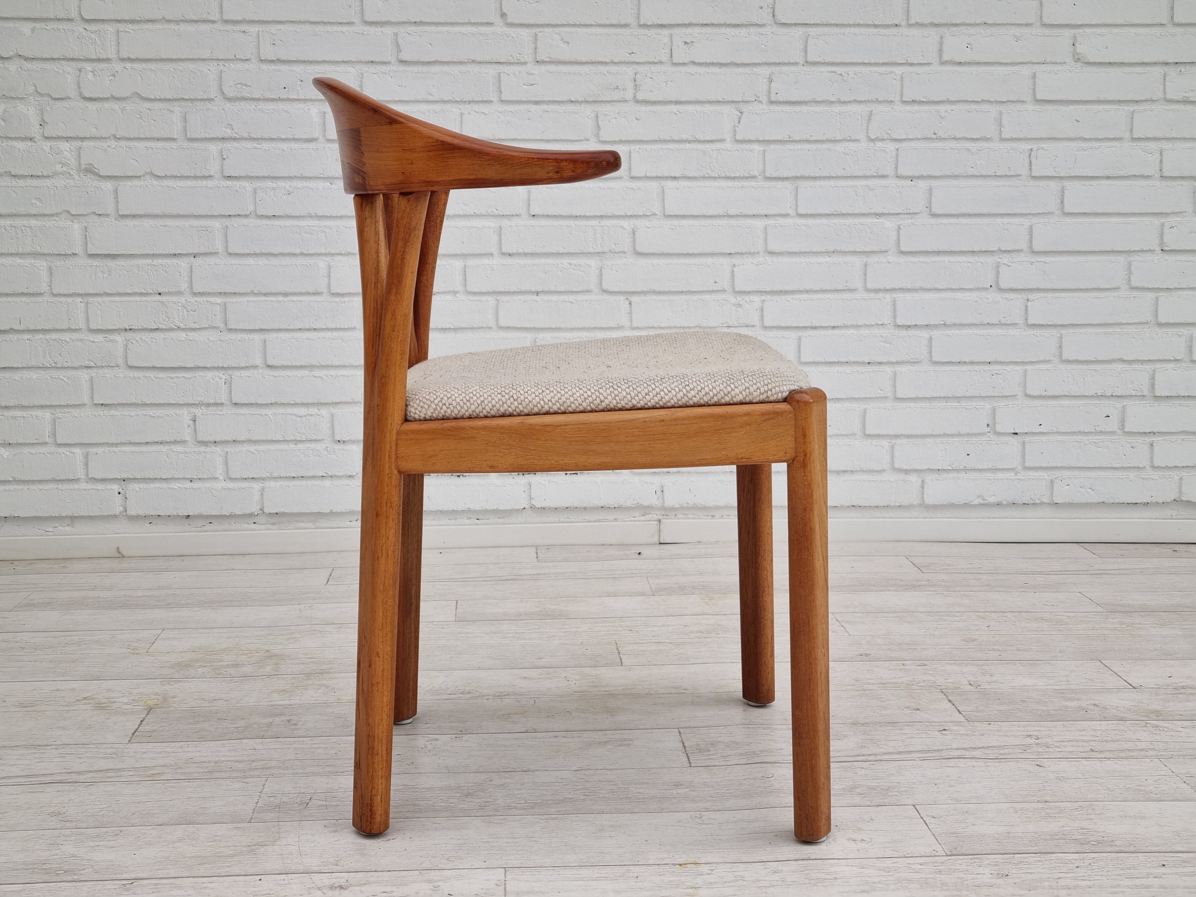 1960s, Danish design, armchair, teak wood, wool, original very good condition
