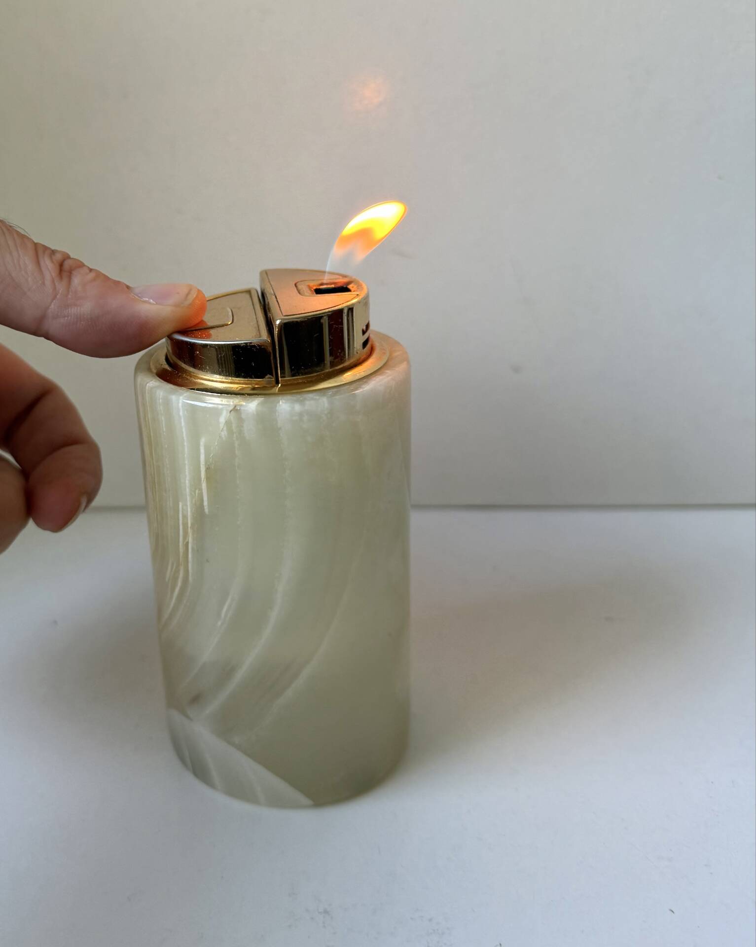 Briquet de table en marbre onyx vintage SAROME Japon