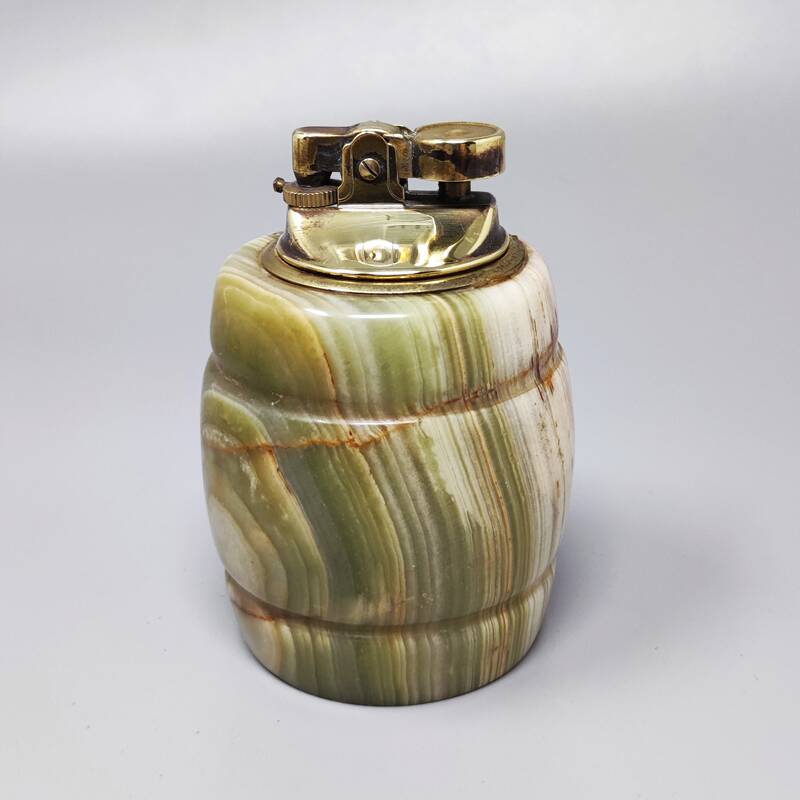 1960s Gorgeous Smoking Set in Onyx. Made in Italy