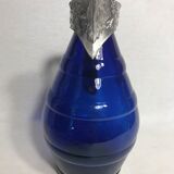 Former pitcher ewer molded glass blue