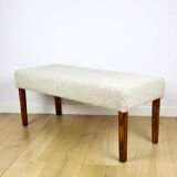 Beautiful vintage bench from the 90s - beige boucle long hair