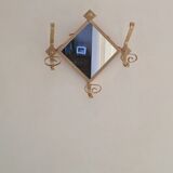 Patères avec miroir en fer forgé