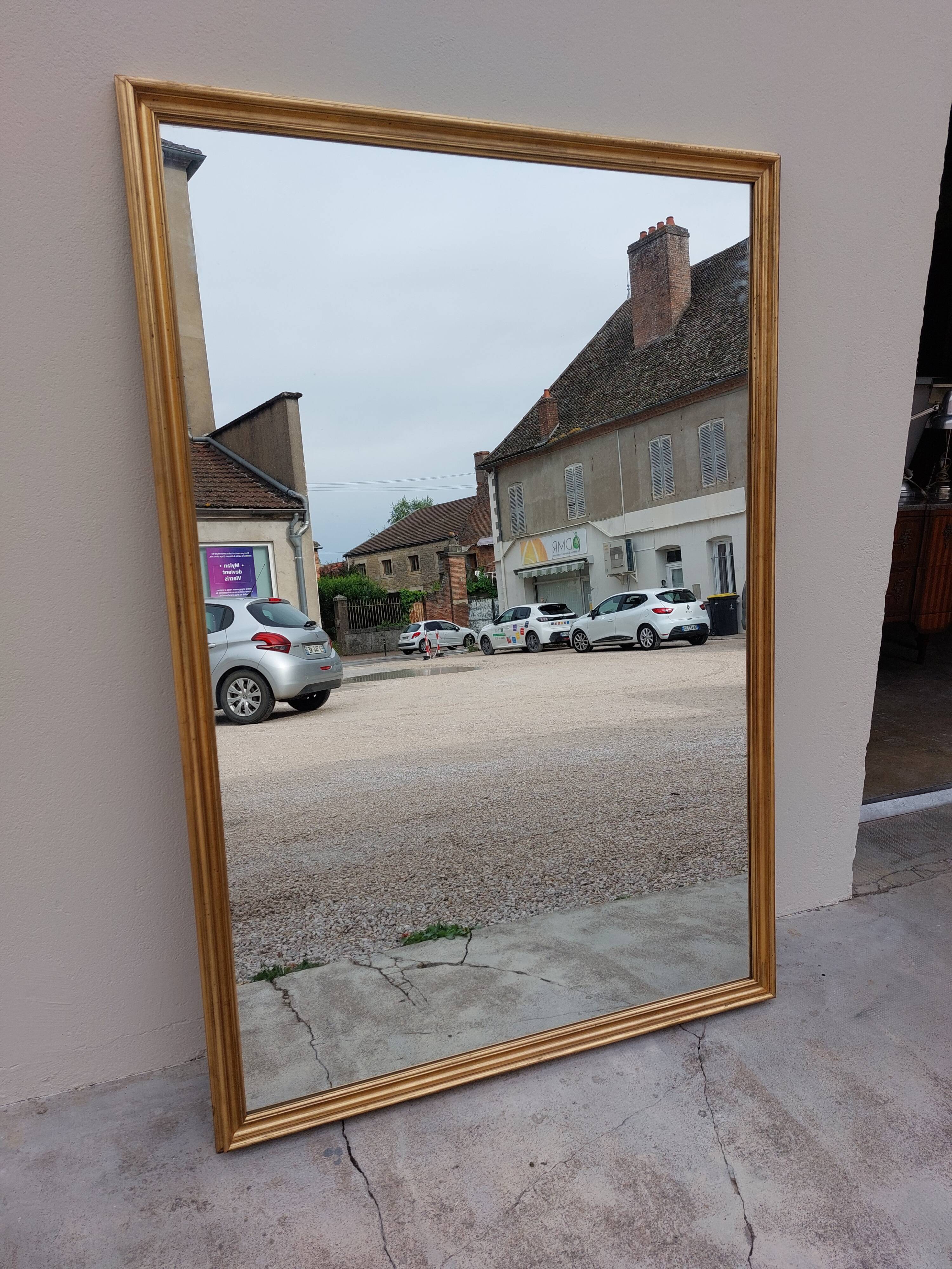 Mirror mirror mirror golden wood bistro style -1m68x1m15